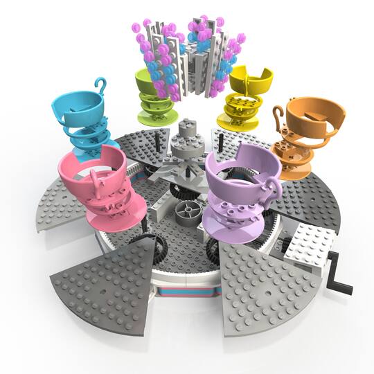 CDX Blocks Fun Fair Tea Cups Ride Building Set